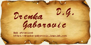 Drenka Gaborović vizit kartica